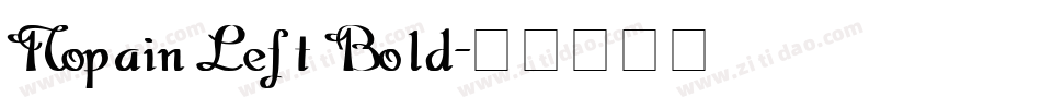 NopainLeft Bold字体转换